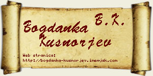 Bogdanka Kušnorjev vizit kartica